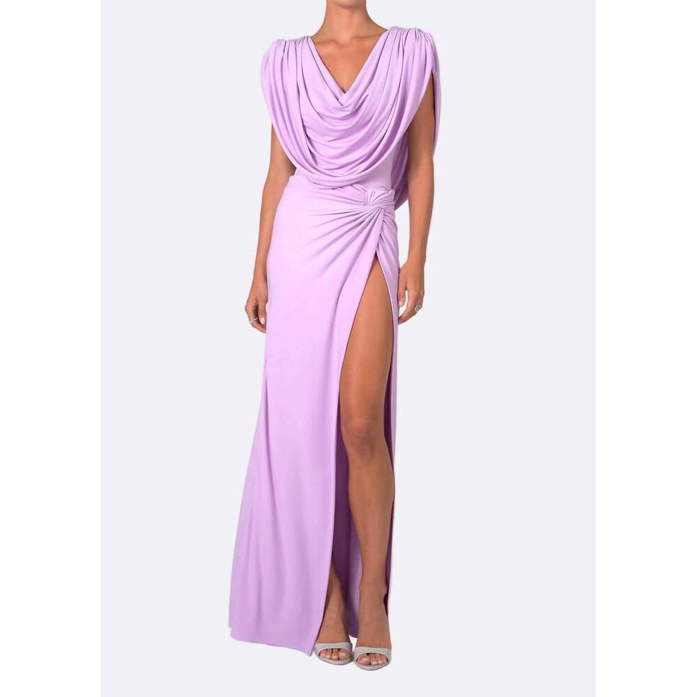 NEW NONCHALANT LABEL jordana knotted maxi skirt in lavender